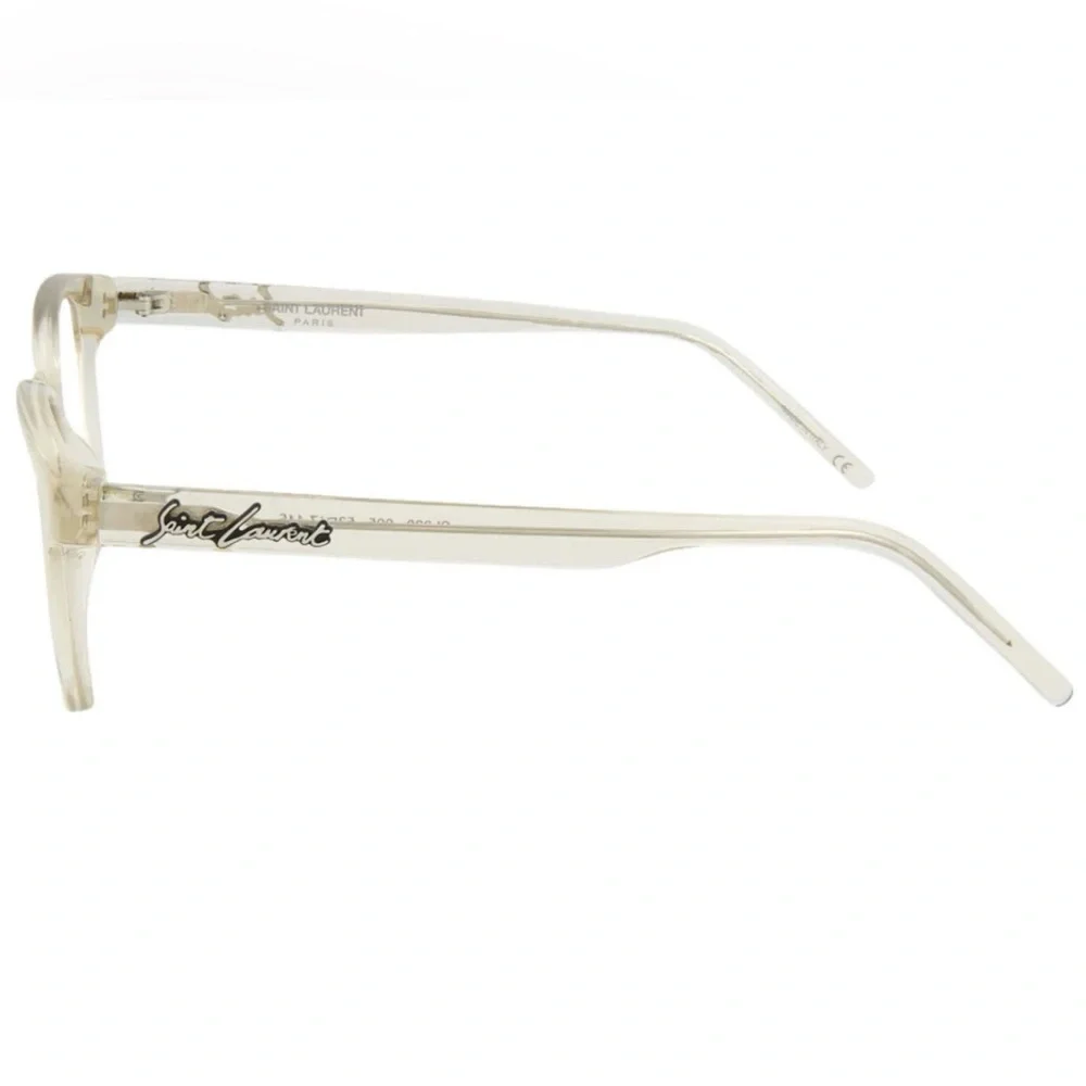 Cream Women's Saint Laurent SL 338 Glasses - Transparent Frame
